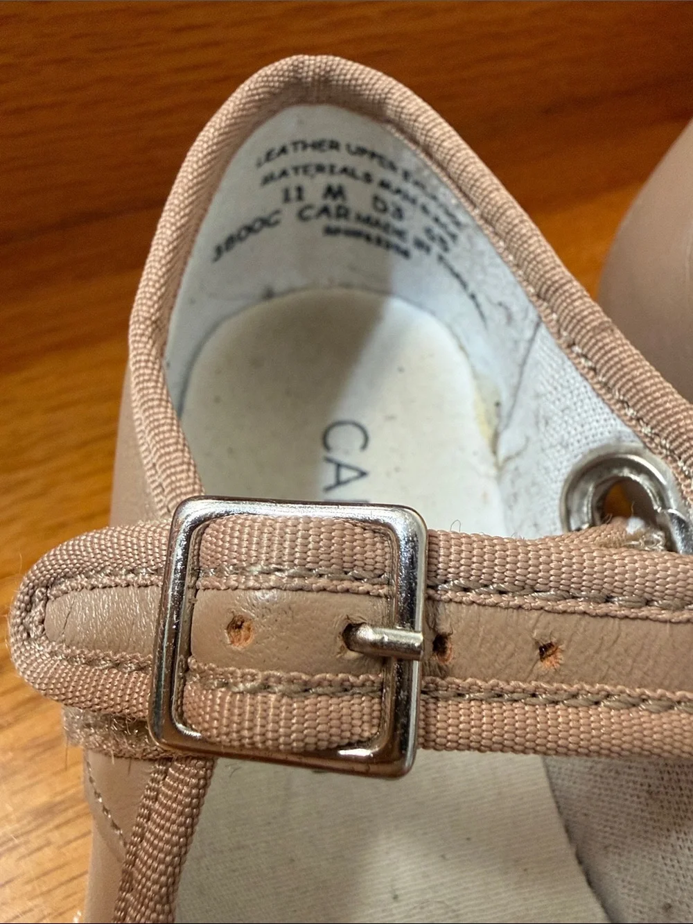 Capezio Girls Tan Mary Jane Tap Shoes Size 11M